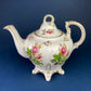Antique Bavarian Coffee Pot. UNO Favorite, European Porcelain with Hand-Painted Violets. Fine Collectible China.