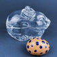 Clear Glass Bunny Butter Dish, Trinket Box, Spring Easter Decor