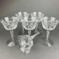 Antique Tiffin Franciscan Juice Glasses, Etched Cherokee Rose Pattern, Set of 5