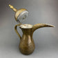 Antique  Large Aftaba. Primitive, Hand Hammered Brass Vessel for Water. Made in Northern India and Persia.  Highly Collectible Pitcher.