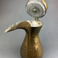 Antique  Large Aftaba. Primitive, Hand Hammered Brass Vessel for Water. Made in Northern India and Persia.  Highly Collectible Pitcher.