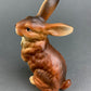 Vintage Bunny Figurines. Pair of Hand Painted Porcelain Rabbits. Spring and Easter Celebration. Collectible Figurines.