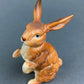 Vintage Bunny Figurines. Pair of Hand Painted Porcelain Rabbits. Spring and Easter Celebration. Collectible Figurines.