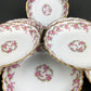 Berry Bowls by Limoges Elite. Set of Eight Berry Bowls. 5 inch Serving Bowls with Pink Roses & Scalloped Rim.