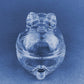 Clear Glass Bunny Butter Dish, Trinket Box, Spring Easter Decor