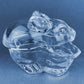 Clear Glass Bunny Butter Dish, Trinket Box, Spring Easter Decor