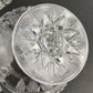 Cut Crystal Creamer and Sugar Bowls: Feather Cut Pattern, Set of Two