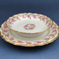 Berry Bowls by Limoges Elite. Set of Eight Berry Bowls. 5 inch Serving Bowls with Pink Roses & Scalloped Rim.