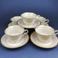 Vintage Cups and Saucers by Syracuse China. Governor Clinton Pattern.  Set of 5 Tea Cups Made in USA.