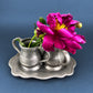 Vintage Pewter Creamer and Sugar Bowl. BWP USA. Collectible Pewter Set of Two.
