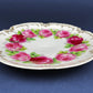 Antique Bavaria Dessert Plate: Hand-Painted Roses, Gold Rim (7.75")