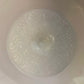 Pink Milk Glass Footed Fruit Bowl. Modern Quilt Pattern on the Outside of a Bowl. Floral Design Inside a Bowl.