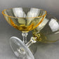 Vintage Fostoria Topaz Claret Glasses, Light Yellow Stemware, Set of Two