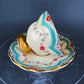 Vintage Royal Dover Fine Bone China Tea Cup, Floral Wreath, Made in England