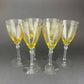Vintage Fostoria Topaz Claret Glasses, Light Yellow Stemware, Set of Two