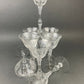 Cambridge Crystal Claret Glasses, Rosepoint Etched Floral Motif, Set of 8