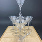 Cambridge Crystal Claret Glasses, Rosepoint Etched Floral Motif, Set of 8