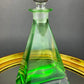 Dark Green Glass Decanter with Matching Stopper. Hand Blown Glass Carafe. Office Decor. Social Club Decor. Men Cave Accessory. Gift for Dad.