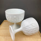 Milk Glass Wheat Design Vase and Planters. Set of Three Differently Shaped Vases. White Herb Planters. Home Decor. Window Sill Garden.