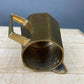 Antique Brass Creamer and Sugar Dish. Heavy Brass Containers with Handles. Kitchen Accessories.
