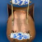 Antique Copper Cauldron with Brass Bottom & Ceramic Handles. Hand Hammered Scuttle for Firewood. Rustic Home Decor.