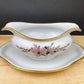 Eschenbach Baronet China Serving Set. Sauce Boat, Three Oval Platters, Egg Cup and Four Shakers with Tray. Germany. Holiday Celebration.