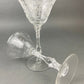 Cambridge Crystal Claret Glasses, Rosepoint Etched Floral Motif, Set of 8