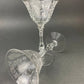 Cambridge Crystal Claret Glasses, Rosepoint Etched Floral Motif, Set of 8
