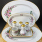 Eschenbach Baronet China Serving Set. Sauce Boat, Three Oval Platters, Egg Cup and Four Shakers with Tray. Germany. Holiday Celebration.