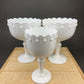 Milk Glass Wheat Design Vase and Planters. Set of Three Differently Shaped Vases. White Herb Planters. Home Decor. Window Sill Garden.