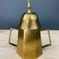 Antique Brass Creamer and Sugar Dish. Heavy Brass Containers with Handles. Kitchen Accessories.