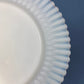 1930s Monax Petalware Opalescent Glass Dinner Plates. White Glass with Gold Rim. Depression Glass 8 Inch Dinner Plates.