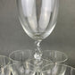 Fostoria Contour Clear Crystal Goblets with S-Shaped Stem. Set of Seven Water or Juice Stemware.  Luxurious Barware. Gift for Him.