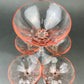 Vintage Fostoria Crystal Glasses in Pink. Tall Claret Light Pink Stemware. Set of Five Footed Glassware for Fine Dining.