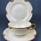 Antique Limoges Porcelain Serving Set. Tea or Coffee Cup with Saucer,  Dinner, and Salad Plates. Finest Porcelain by Haviland, France.