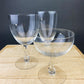 Vintage Contour Clear by Fostoria Crystal Juice Glasses with S Shaped Stem. Set of Five Small Stemware. Collectible Glassware. Fine Dining.