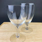 Fostoria Contour Clear Crystal Goblets with S-Shaped Stem. Set of Seven Water or Juice Stemware.  Luxurious Barware. Gift for Him.
