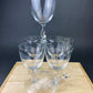 Fostoria Contour Clear Crystal Goblets with S-Shaped Stem. Set of Seven Water or Juice Stemware.  Luxurious Barware. Gift for Him.