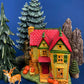 Haunted Porcelain Pumpkin House. Hand-Painted Illuminated Village Accessory. Fall/Thanksgiving/Halloween Celebration. Kids Room Decor.
