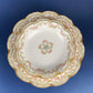Antique Bavarian Porcelain Teacup, Saucer, and Small Dessert Plate with Delicate Roses. Hand-Painted Trio. Garlands of Roses. J & C Ovid.