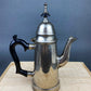 Vintage Metal Coffee Pot, Tea Pot with Creamer & Sugar Bowl with Black Handles. Marked WE B.P.M.S.
