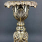 Antique Pillar Candle Holder/Silver Plated Candle Stand/Art Nouveau Relief. Fine Dining.