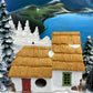 Department 56 Christmas Village Accessories. Illuminated Cottage of Bob Cratchit and Tiny Tim. Dicken's Village Series.