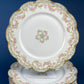Antique Warwick Salad Plates: Hand-Painted Cottage Rose, Set of 6