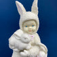 SnowBabies Bunny. Department 56 Rabbit. Easter or Spring Celebration. Egg Basket Accessory. Collectibles.