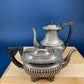 Vintage Pewter Teapot and Coffee Pot. Set of Two Beautifully Detailed Serving Pots. Fluted Body. Made in England. Pewter Collectors.