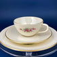 Lenox Tea Cup & Saucer. Creamy White with Gold Rim Tea or Coffee Set. Olympia by Lenox. Porcelain Made in the USA.