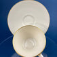 Lenox Tea Cup & Saucer. Creamy White with Gold Rim Tea or Coffee Set. Olympia by Lenox. Porcelain Made in the USA.