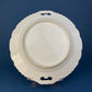 Antique Hand Painted Serving Plate with Gold Lattice. Porcelain Platter with Wild Flowers Motif.