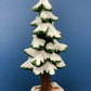 Christmas Tree Covered with Snow. Porcelain Village Pine by Department 56. Tree for Christmas Village. Free Standing Winter Decor Accessory.